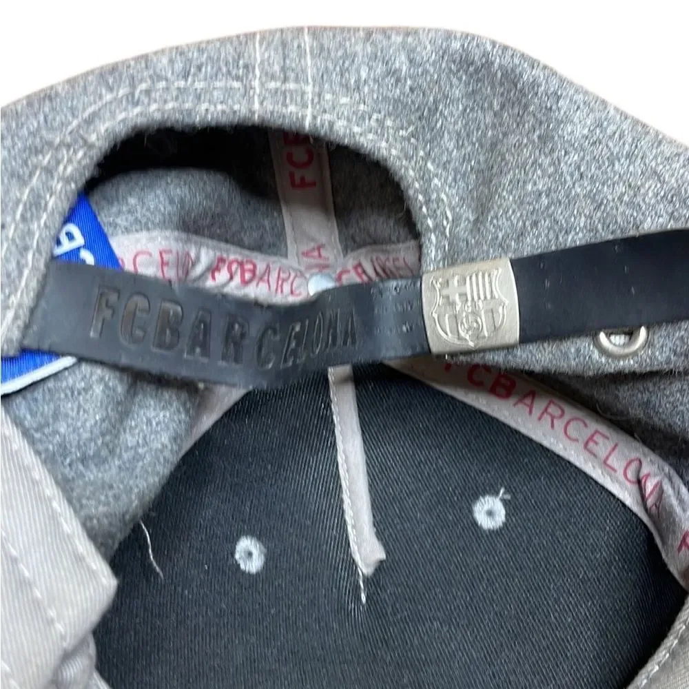 Football Club Barcelona Hat FCB 1899 Grey and black wool and leather